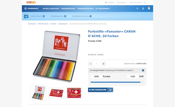 Coop Supercard Prämienshop